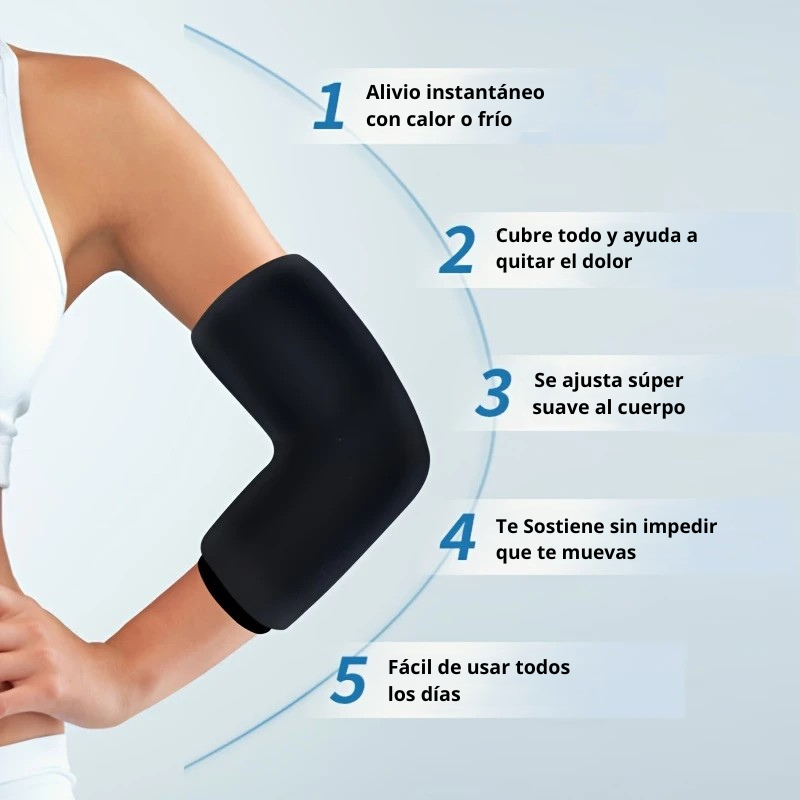 Manga Térmica en Gel para Rodillas y Codos - Caliente o Fría | Alivio Artritis, Dolor Articular | Reutilizable y Ajustable