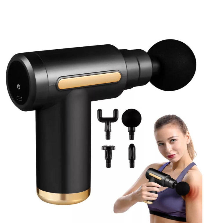 Massage Pro™ – Pistola Masajeadora Silenciosa y Potente – Masajes Profesionales Desde Casa 🏠